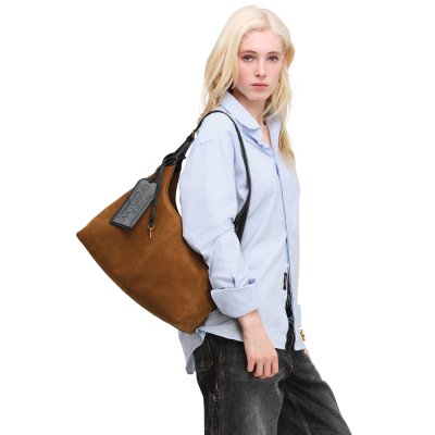 THE BELTED SACK BAG IN SUEDE